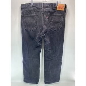 Levi's 505 Classic Straight Leg Black Denim Jeans Men's 40x30 Darker Than Appear